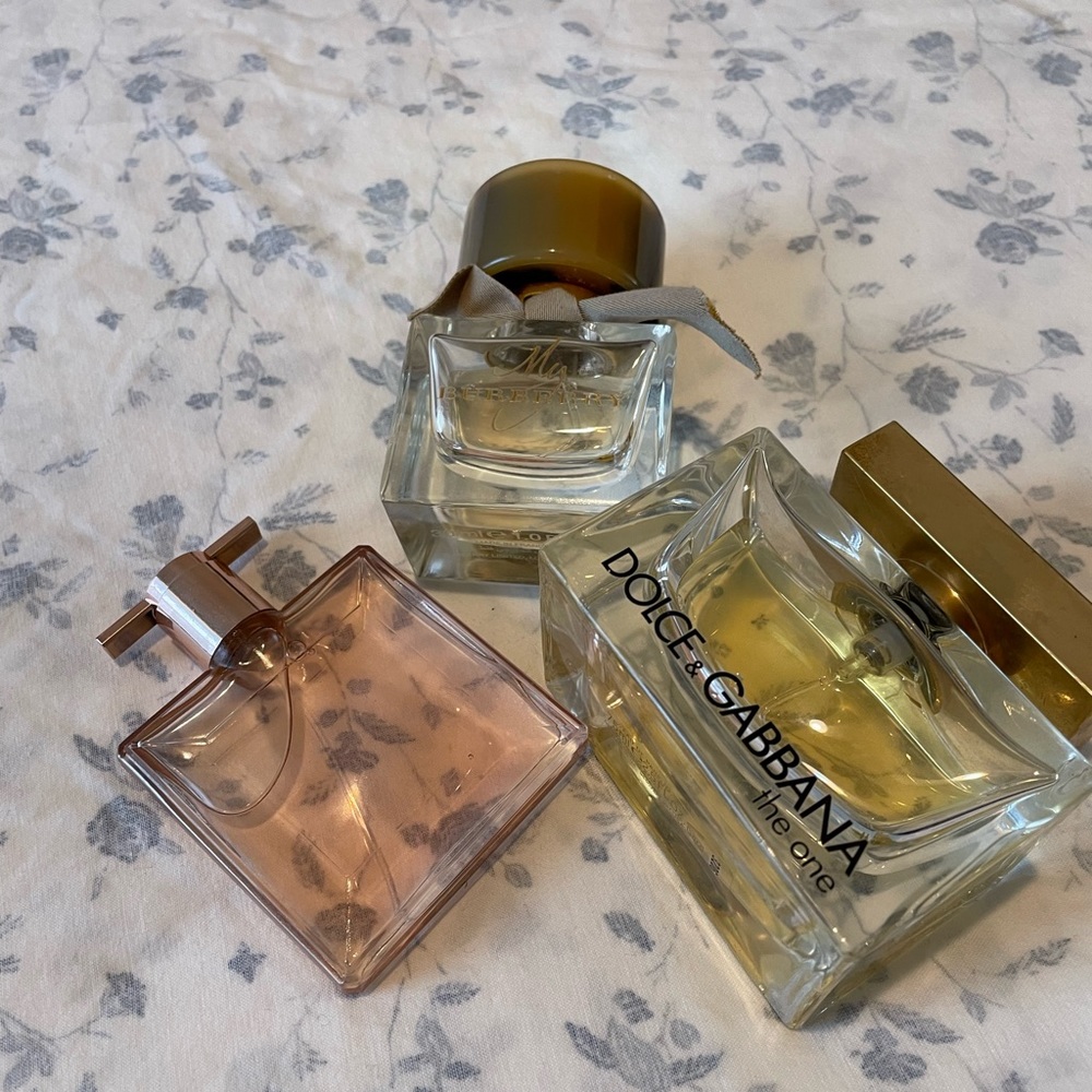 Perfume Collection- Lancôme Idol Dolce Gabbana The One My Burberry.